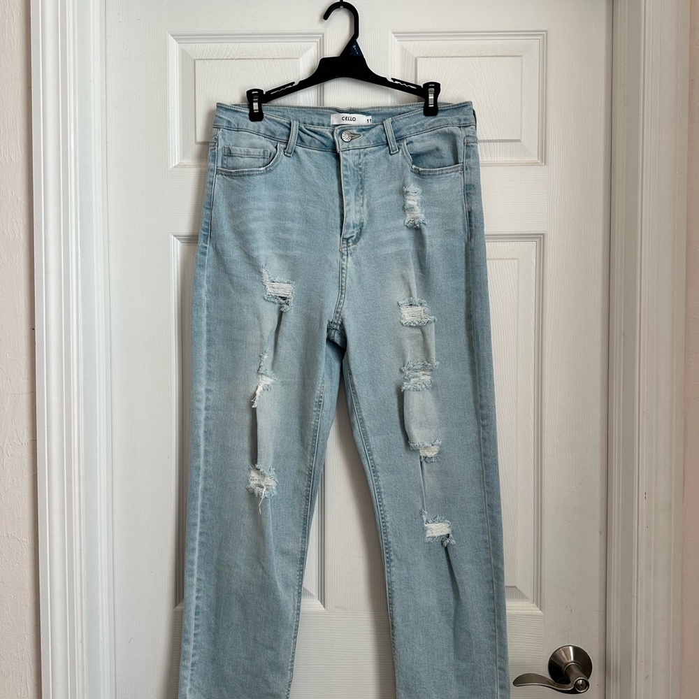 Cello Light Blue Straight Leg Jeans